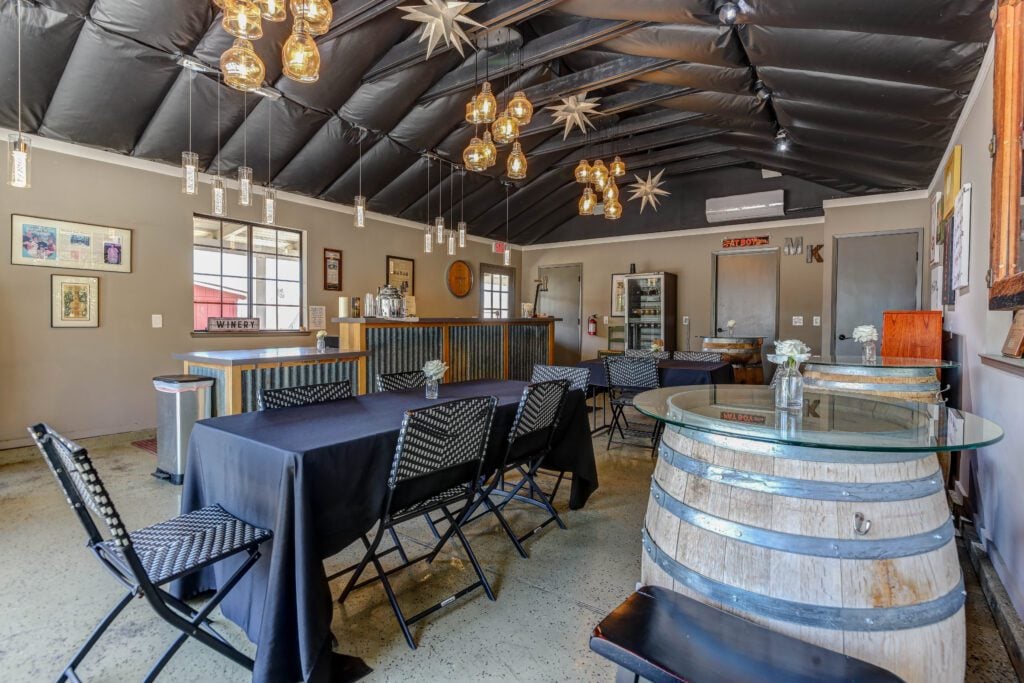 Wine tasting at Mitchell Katz Winery on a Livermore Valley day trip