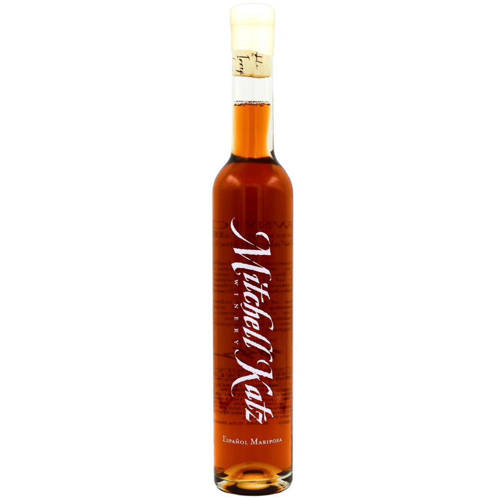 A bottle of Mitchell Katz Winery Español Mariposa Tawny Port